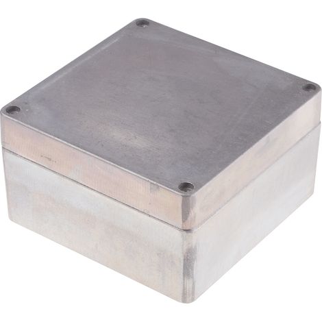 Boîtier RS PRO en Fonte d'aluminium, 180 x 180 x 100mm, Argent IP66 ( Prix pour 1 ) (1/2)