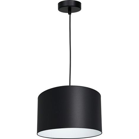 Suspension noire abat-jour tissu Ø25 Arden E27 Luminex