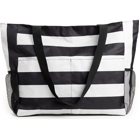 Grand sac de plage imperméable et résistant au sable, avec multiples poches pliable portable (1/5)