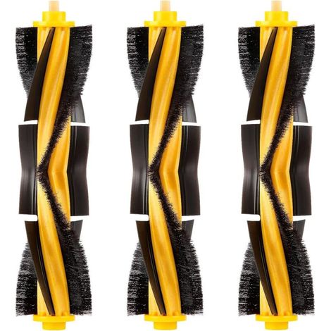 (3 pièces) Brosses à Rouleaux Brosse Principale Pièces de Rechange pour Robot aspirateur Ecovacs DEEBOT OZMO 920 950 T8 AIVI Max T9 T5 N5 N7 N8+ N8 Pro DX55 DX93 DJ65