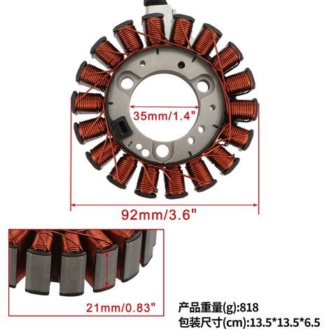 Le stator de bobine convient au modèle VT125 Shadow 125 (1999-2007), référence 31120-KPC-640.