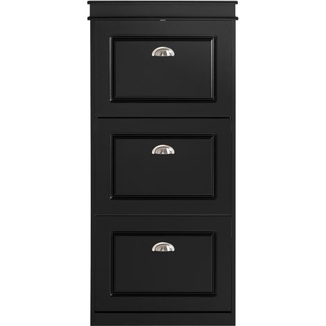 SoBuy 3 Drawers Shoe Cabinet Shoe Rack Shoe Storage Cupboard Organizer Unit,FSR94-SCH (1/5)