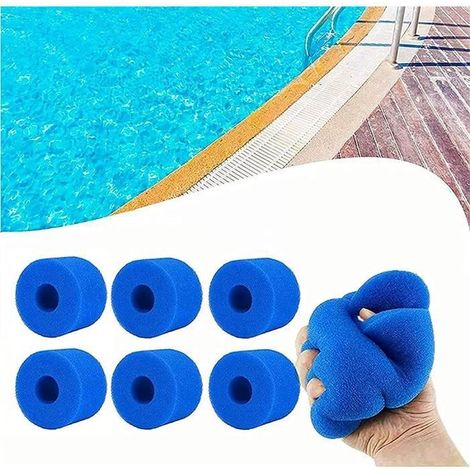 AJW-Lot de 6 filtres en éponge réutilisables et lavables pour filtre Intex de type S1 éponge filtrante pour Intex S1 type SPA [1171] (1/4)