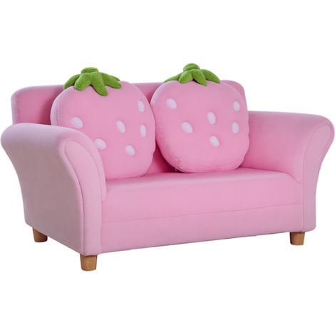 Kindersofa Kindersessel Sofa Couch Kinder Stuhl Kinderzimmer Softsofa Doppelsofa Einzelsofa(Erdbeersofa)