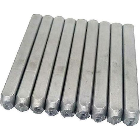 Ensemble de tampons à chiffres et à lettres pour loisirs créatifs, outil en acier, métal et cuir-4mm (1/5)