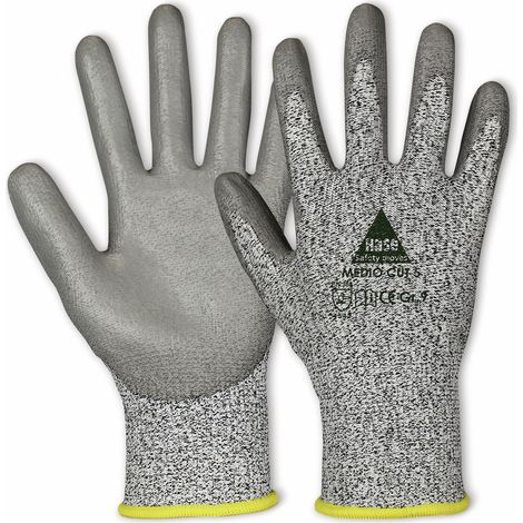 HASE SAFETY GLOVES Gants de travail anticoupure Medio Cut 5, EN 388, EN 420, Taille 8