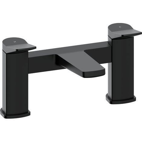 Signature Tilt Bath Filler Tap Pillar Mounted - Matt Black