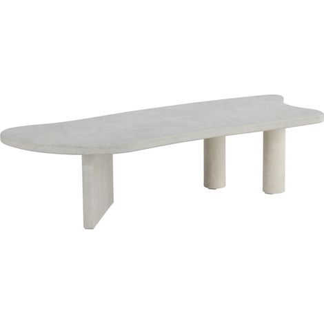 Table Basse Effet Béton "Polle" 160cm Gris Clair