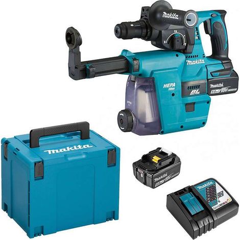 Perforatore SDS-PLUS LXT® - MAKITA - con 2 batterie 18V 5Ah - caricabatterie - MAKPAC - DHR183RTWJ