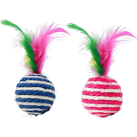 Chatnip Sisal Balle - Plume Sound Jouet pour Intérieur Chats (1/5)