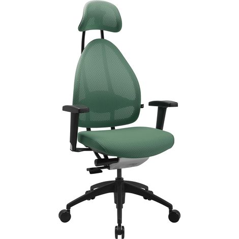 Chaise de Bureau avec accoudoirs réglables en Hauteur et Appui-tête Vert Menthe (1/5)