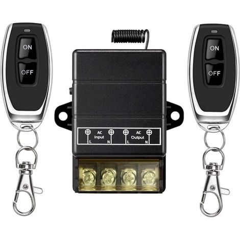 Commutateur sans fil à relais,328FT 220V / 230V / 240V /relais 40A Commutateur RF sans fil pour appareils ménagers, pompe, plafonniers et équipeme (1/5)