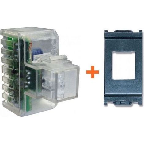Fanton lampada emergenza led incasso compatibile Vimar Idea grigio scuro - 82882-VG
