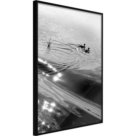 Affiche Murale Encadrée "Texture of Water" 40 x 60 cm Noir