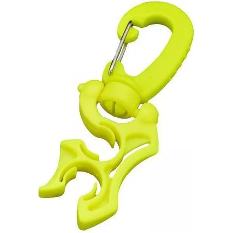 clips pour tuyau de plonge sousmarine tuba gilet stabilisateur double jaune (1/4)
