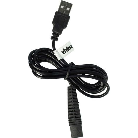 Câble de charge compatible avec Braun Series 3 3040 wet & dry, 3090cc, 3045s, 3050cc, 3070cc rasoir Câble d'alimentation, 120 cm, noir (1/5)