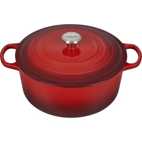 Le Creuset Cocotte rotondade ghisa, 30 cm, 8, 1 L, Tutte Las Fonti Calore inclusa induzione, Ciliegia, 21177300602430 (1/4)