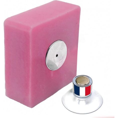 - Magnetische Seifenschale - Saugnapf, Edelstahl - Wandmontage ohne Bohren für Bad und Küche - Silber - 8 x 8 cm (1/5)