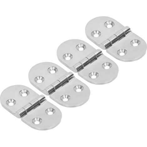 Paumelle ovale inox 316 argent, 4 trous, 4 pièces, épaisse, antirouille, pour bateau et yacht (1/5)