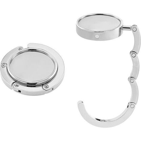 Crochets pour sac à main 4 unités – Support pliable en aluminium léger, fixation stable sur bureau ou table, antidérapant, charge max 3 kg (1/5)
