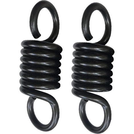 Lot de 2 ressorts d extension robustes en métal pour hamac jardin balançoire porche chaise suspendue terrasse 13 2 virgule 6 cm noir (1/5)