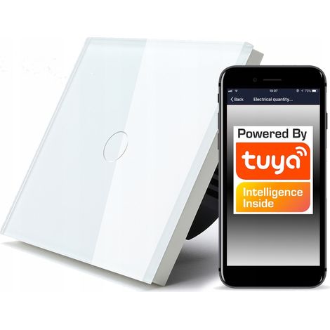 TUYA WLAN-Touchschalter, 1-polig, weiß mit N/ohne N (1/5)