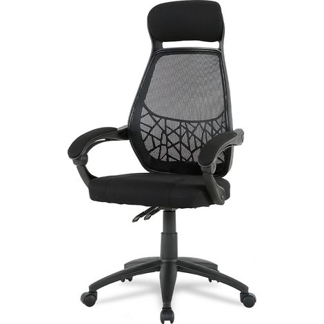 Silla de Oficina Ergonómica Málaga en Giratoria Asiento Acolchado Altura Regulable Negro LA SILLA ESPAÑOLA (1/5)