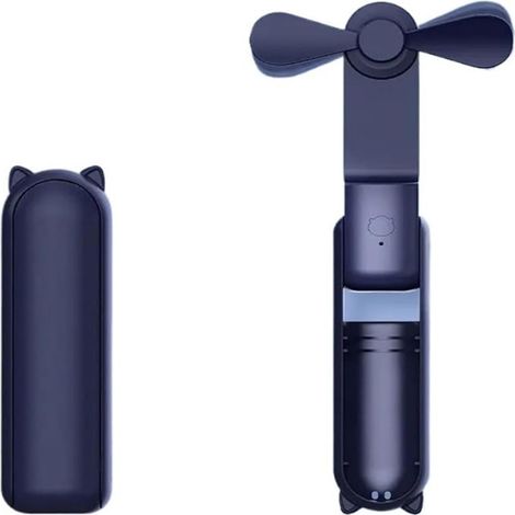 Ventilateur Portable Pliable - USB Rechargeable - Hélices En Plastique - Pour Bureau Extérieur Voyage - 1 Pièce (1/5)
