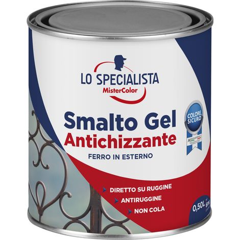 SMALTO SOLVENTE ANTICHIZZATO GRIGIO GRAFITE LT0,5 | PZ