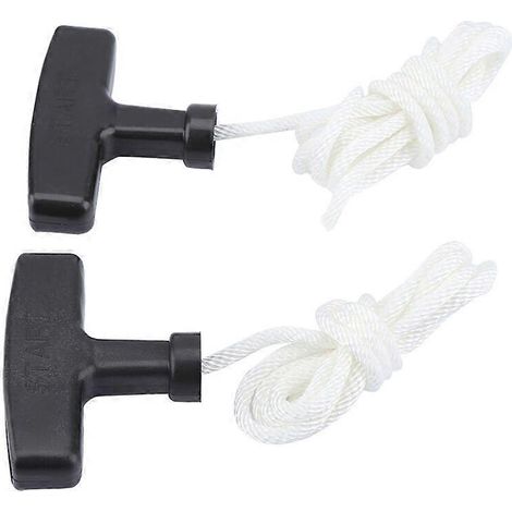 2 pièces - Manivelle de démarrage pour tondeuse à gazon avec corde de 1,5 m (1/5)