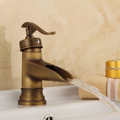 robinet mitigeur de cuisine en laiton robinet mitigeur de lavabo de salle de bain robinet mitigeur de lavabo antique robinet de lavabo de salle de bain (1/4)
