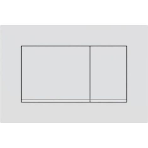 Placca di comando quadrata Geberit Sigma20 (ex Sigma30) per doppio scarico: laccata bianca opaca, rivestimento facile da pulire, bianco (115.883.01.1)