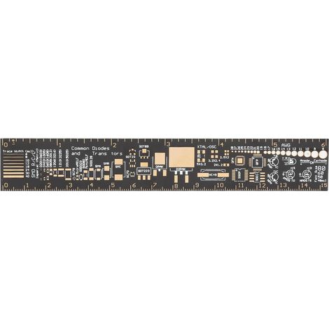 Règle multifonction de 15 cm (6 pouces) pour circuits imprimés, outil de mesure destiné aux ingénieurs en électronique (1/5)