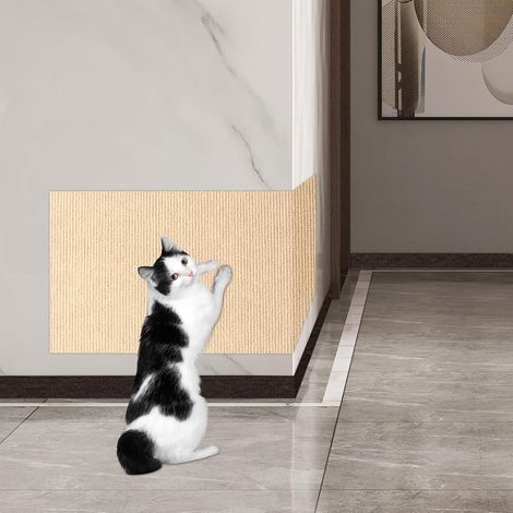 Tappetino tiragraffi per gatti con retro adesivo, protezione antigraffio per mobili, riutilizzabile (Beige, 40 x 60 cm) (1/5)