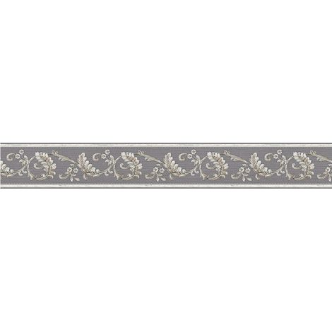 A.S. Creation Only Borders 10 369144 Vliestapete selbstklebend Barockoptik 0.08 m x 5 m Grau (1/3)