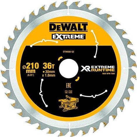DeWALT Accessori - Disco da taglio per sega per legno 210x30 mm, 36 denti DT99566