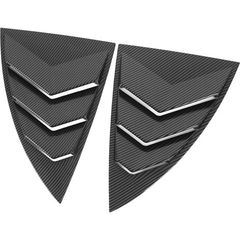 2 pièces spoiler latéral de vitre, surface lisse déflecteur triangulaire de remplacement pour Tesla Model Y 2021-2023 fibre de carbone (1/5)