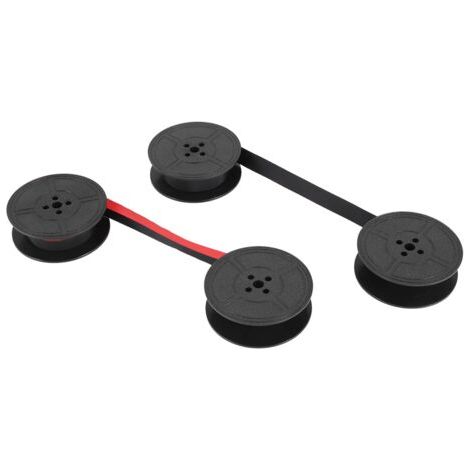 Set mit 2 Schreibmaschinenbändern, Doppelspulen-Tintenpatrone, Ersatzteil für die meisten Maschinen (Rot, Schwarz) (1/5)