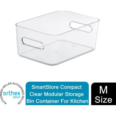 SmartStore Compact Clear Modular Storage Bin Container For Kitchen, M (1/5)