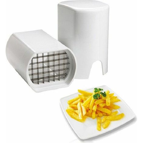 CHOYCLIT Tagliapatate, Tagliapatate Manuale Triomphe, Tagliapatate Professionale, Tagliapatate per Patatine, Griglia per Tagliapatate in Acciaio Inox (Bianco) (1/5)