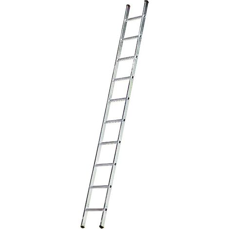 escalera aluminio 1 tramo, 14 peldaños. antideslizante, resistente.