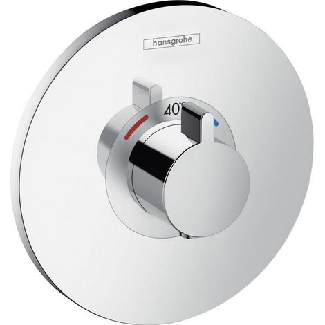 Hansgrohe – Cartouche thermostatique laiton chromé – Débit 37 l/min – Arrêt de sécurité 40 °C – Compatible avec vannes d'arrêt – 15755000