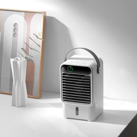 Ventilatore per climatizzatore a raffreddamento ad acqua, umidificatore d'aria da scrivania, piccolo dispositivo, ventilatore con nebulizzazione rinfrescante per ufficio (1/5)