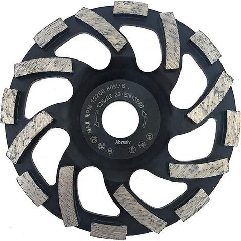 Lntyq Disque Poncage Beton, Disque Diamant Abrasif 125mm de Meulage pour Poncer Béton, Pierre, Granit, Marbre