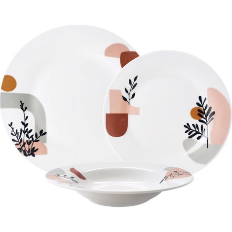 Servizio di Piatti da Tavola in Ceramica Trend Maiorca 18 Pezzi (1/3)
