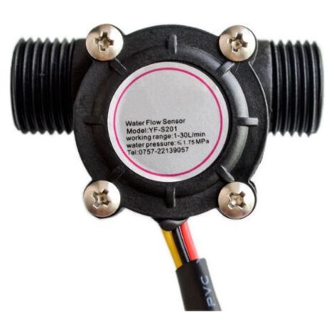 YF-S201 1-30L / Min Durchflussmesser/Wasserdurchflusssensor Wasserdurchflusskontrolle Wasserdurchflussschalter Durchflussmesser Durchflussmesser(G1/2) (1/4)