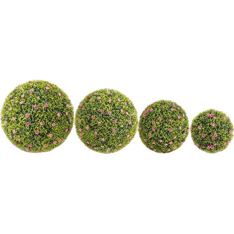 Boules de Fleurs Artificielles, Matériau PE Durable, Facile à Accrocher, Rose-b, 57cm-b (1/2)
