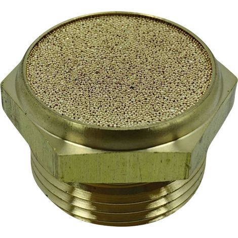 TRU COMPONENTS Silenziatore per aria compressa TC-12770344 Filetto esterno G1 15 bar Ottone 1 pz.