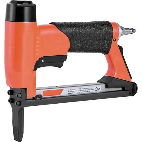 Grapadora neumática, diseño ergonómico, gran capacidad del cargador, calibre 21 (1/2)
