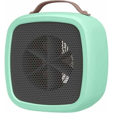 Radiateur soufflant Petit Chauffage Electrique Portatif, Radiateur Soufflant Salle de Bain Mini Radiateur Soufflant Céramique ​Chauffage d'Appoint ​pour Bureau Chauffage Chambre 400 W - 10×14×14cm (ve